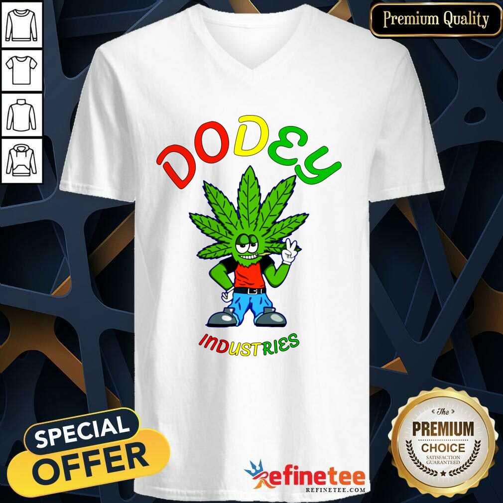 Attractive Dodey Industries Merch Weed V-neck - Design By Refinetee.com Dodey Industries Merch Weed V-neck - Design By Refinetee.com