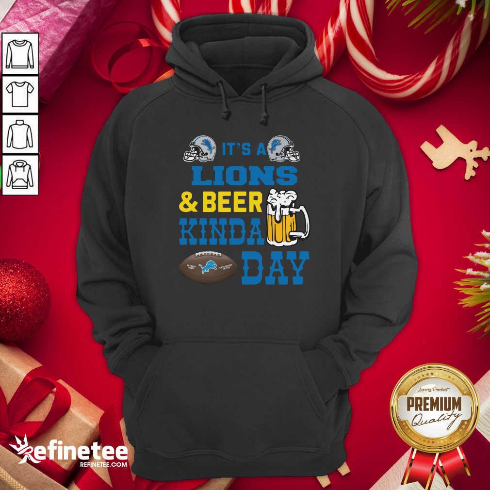 Attractive It’s A Detroit Lions And Beer Kinda Day Hoodie - Design By Refinetee.com It’s A Detroit Lions And Beer Kinda Day Hoodie - Design By Refinetee.com