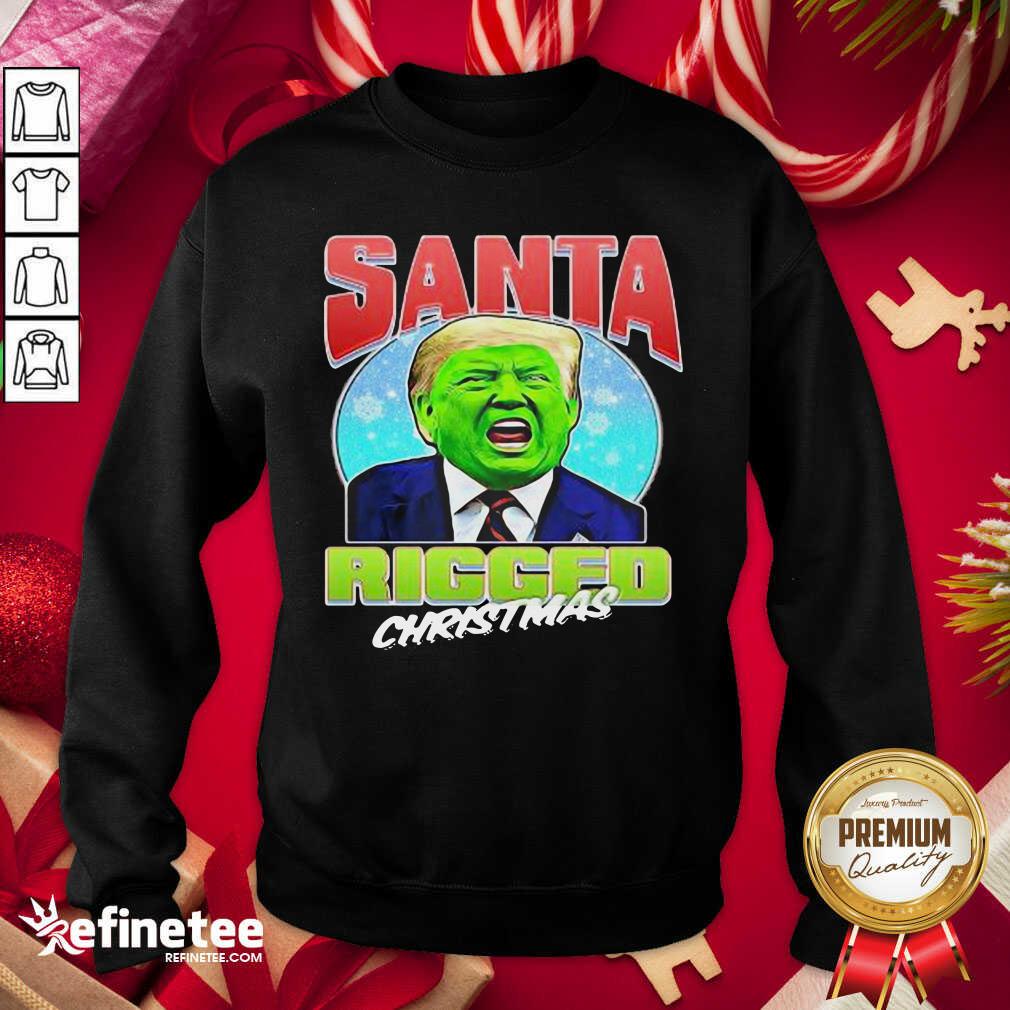 Attractive Santa Ricced Christmas Donald Trump Election Sweatshirt - Design By Refinetee.com