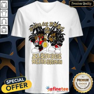 Attractive Savage Mode 2 Merch Rich N GGA V-neck - Design By Refinetee.com