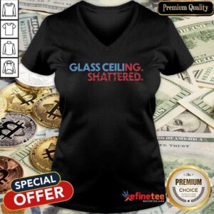 Beautiful Glass Ceiling Shattered V-neck - Design By Refinetee.com