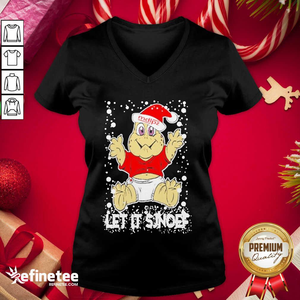 Beautiful Let It Sjef Mdlz Christmas V-neck - Design By Refinetee.com