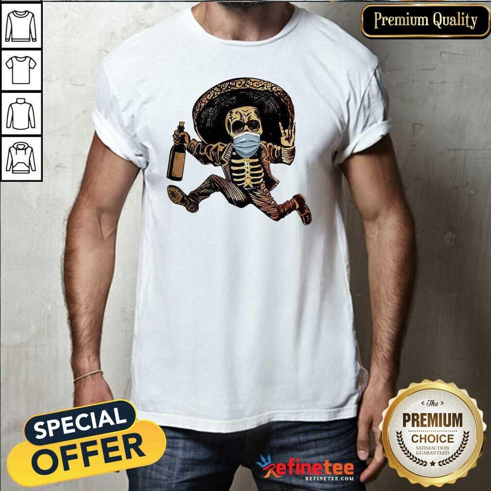 Beautiful Skeleton Drink Wine Pine Shirt - Design By Refinetee.com