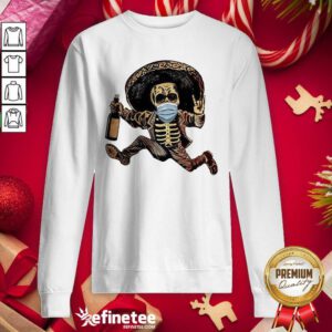 Beautiful Skeleton Drink Wine Pine Sweatshirt - Design By Refinetee.com
