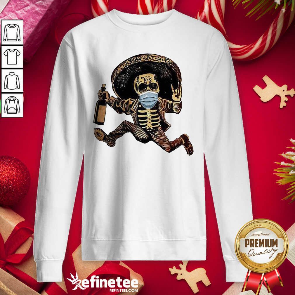 Beautiful Skeleton Drink Wine Pine Sweatshirt - Design By Refinetee.com Skeleton Drink Wine Pine Sweatshirt - Design By Refinetee.com