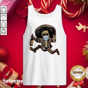 Beautiful Skeleton Drink Wine Pine Tank Top - Design By Refinetee.com