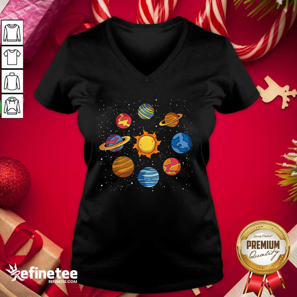 Beautiful Universe Planets Gift Idea Science Lover Astronomy V-neck - Design By Refinetee.com Universe Planets Gift Idea Science Lover Astronomy V-neck - Design By Refinetee.com