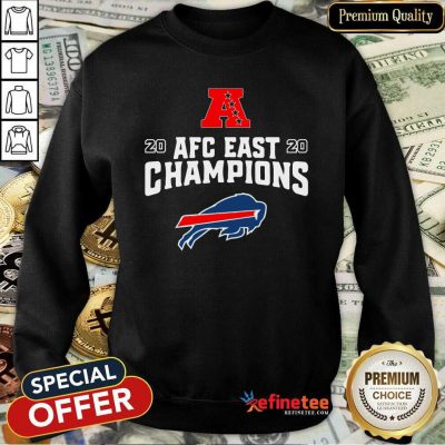Cool Buffalo Bills 2020 AFC East Champions Sweatshirt - Design By Refinetee.com