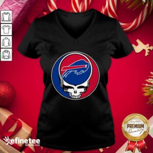 Cool Grateful Dead Buffalo Bills V-neck- Design By Refinetee.com
