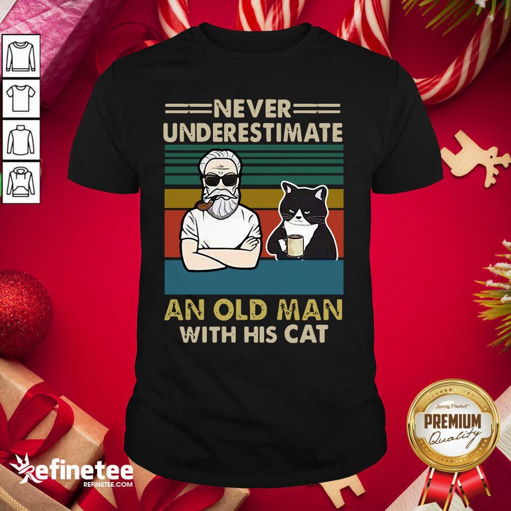 Cool Never Underestimate An Old Man With His Cats Personalized Shirt - Design By Refinetee.com