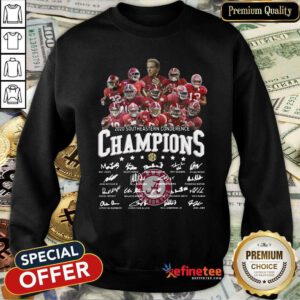 Cute Alabama Crimson Tide 2020 Southeastern Conference Champions Player Names Signatures Sweatshirt - Design By Refinetee.com