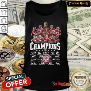 Cute Alabama Crimson Tide 2020 Southeastern Conference Champions Player Names Signatures Tank Top - Design By Refinetee.com