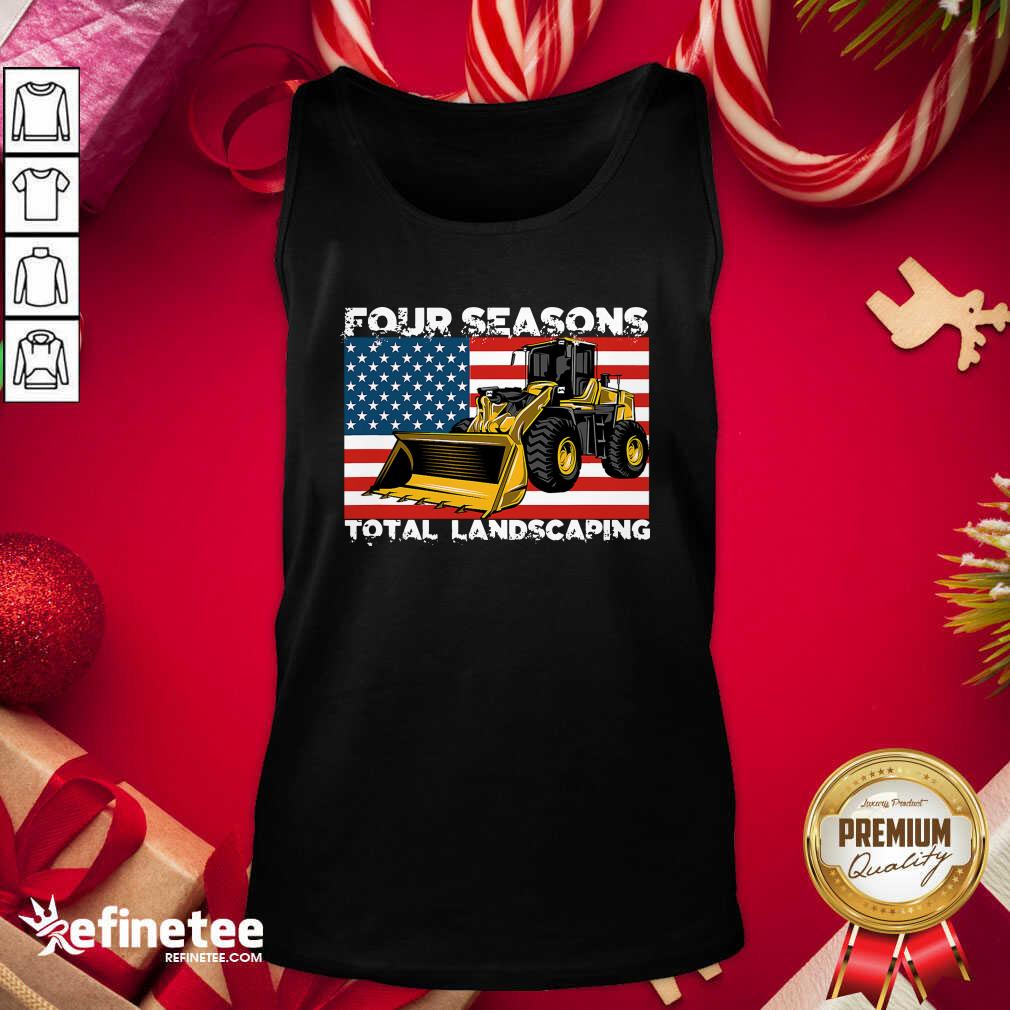 Excellent Four Season Total Landscaping American Flag Tank Top - Design By Refinetee.com Four Season Total Landscaping American Flag Tank Top - Design By Refinetee.com
