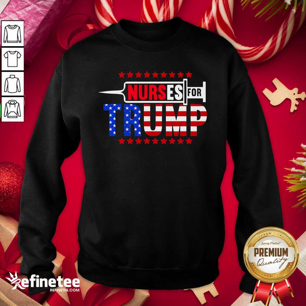 Excellent Nurse For Trump 2020 American Flag Sweatshirt - Design By Refinetee.com Nurse For Trump 2020 American Flag Sweatshirt - Design By Refinetee.com