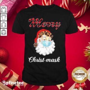 Excellent Santa Claus Face Mask Merry Christmas 2020 Shirt - Design By Refinetee.com