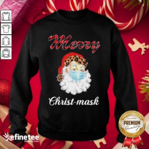 Excellent Santa Claus Face Mask Merry Christmas 2020 Sweatshirt - Design By Refinetee.com