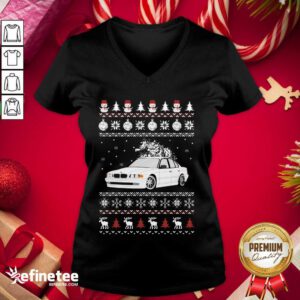 Fantastic BMW E38 Ugly Christmas V-neck - Design By Refinetee.com