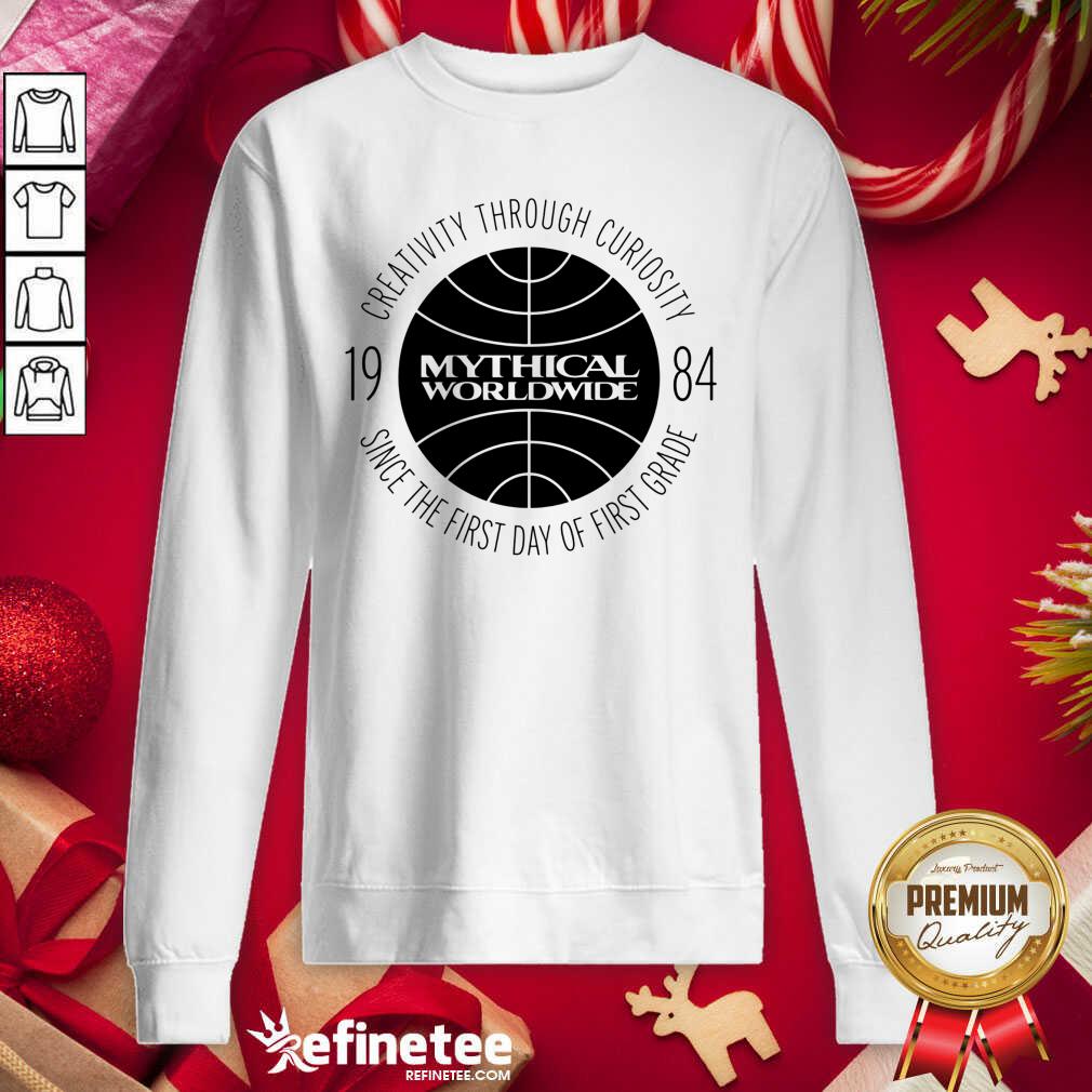 Fantastic Gmm Merch Mythical Worldwide Neon Sweatshirt - Design By Refinetee.com Gmm Merch Mythical Worldwide Neon Sweatshirt - Design By Refinetee.com