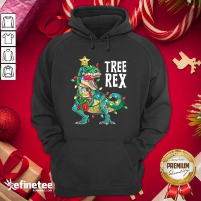 Fantastic Tree Rex Shirt Christmas Tree Dinosaur Hoodie - Design By Refinetee.com
