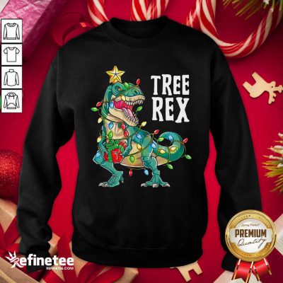 Fantastic Tree Rex Shirt Christmas Tree Dinosaur Sweatshirt - Design By Refinetee.com