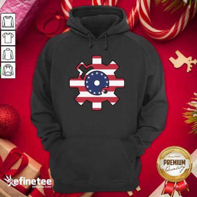 Funny Betsy Ross Flag Bolt Face American Flag Hoodie - Design By Refinetee.com