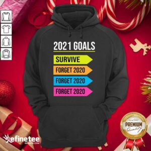 Funny Happy New Year 2021 Goals Goodbye 2020 Survive Forget 2020 Hoodie - Design By Refinetee.com