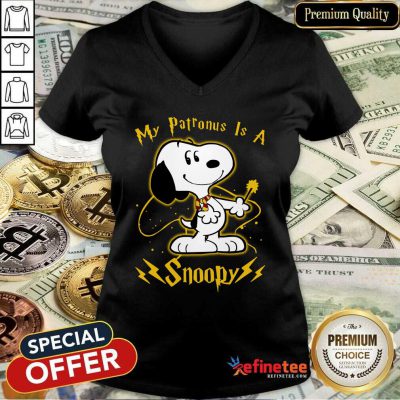 Funny My Patronus Is A Snoopy Harry Potter V-neck - Design By Refinetee.com