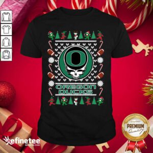 Funny Oregon Ducks Grateful Dead Ugly Christmas Shirt - Design By Refinetee.com
