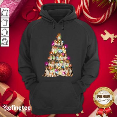 Good Sheltie dog Christmas Tree Sheltie Xmas Tree Hoodie - Design By Refinetee.com