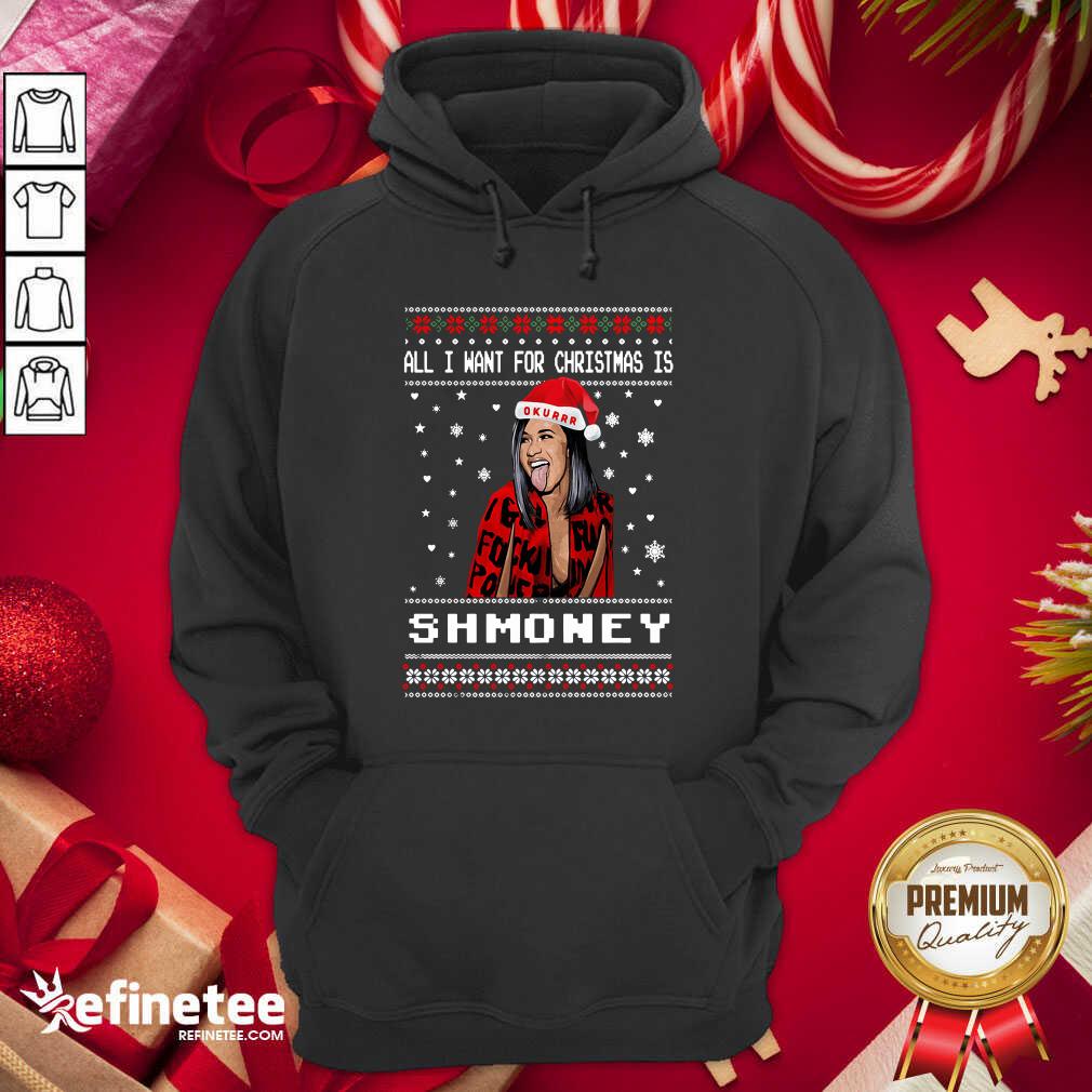 Great All I Want For Christmas Is Shmoney Ugly Merry Christmas Hoodie - Design By Refinetee.com All I Want For Christmas Is Shmoney Ugly Merry Christmas Hoodie - Design By Refinetee.com