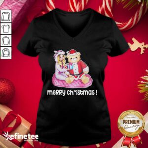Great Rebekah Wing Merch Merry Christmas V-neck - Design By Refinetee.com