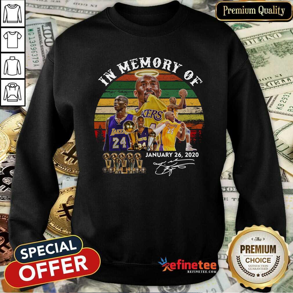 Great Vintage Retro In Memory Of Kobe Bryant January 26 2020 Signature Sweatshirt - Design By Refinetee.com Vintage Retro In Memory Of Kobe Bryant January 26 2020 Signature Sweatshirt - Design By Refinetee.com