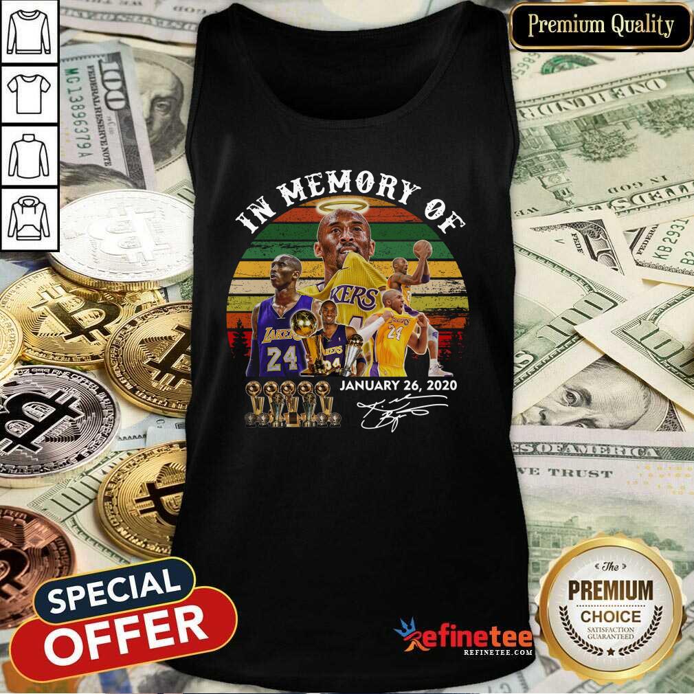 Great Vintage Retro In Memory Of Kobe Bryant January 26 2020 Signature Tank Top - Design By Refinetee.com Vintage Retro In Memory Of Kobe Bryant January 26 2020 Signature Tank Top - Design By Refinetee.com