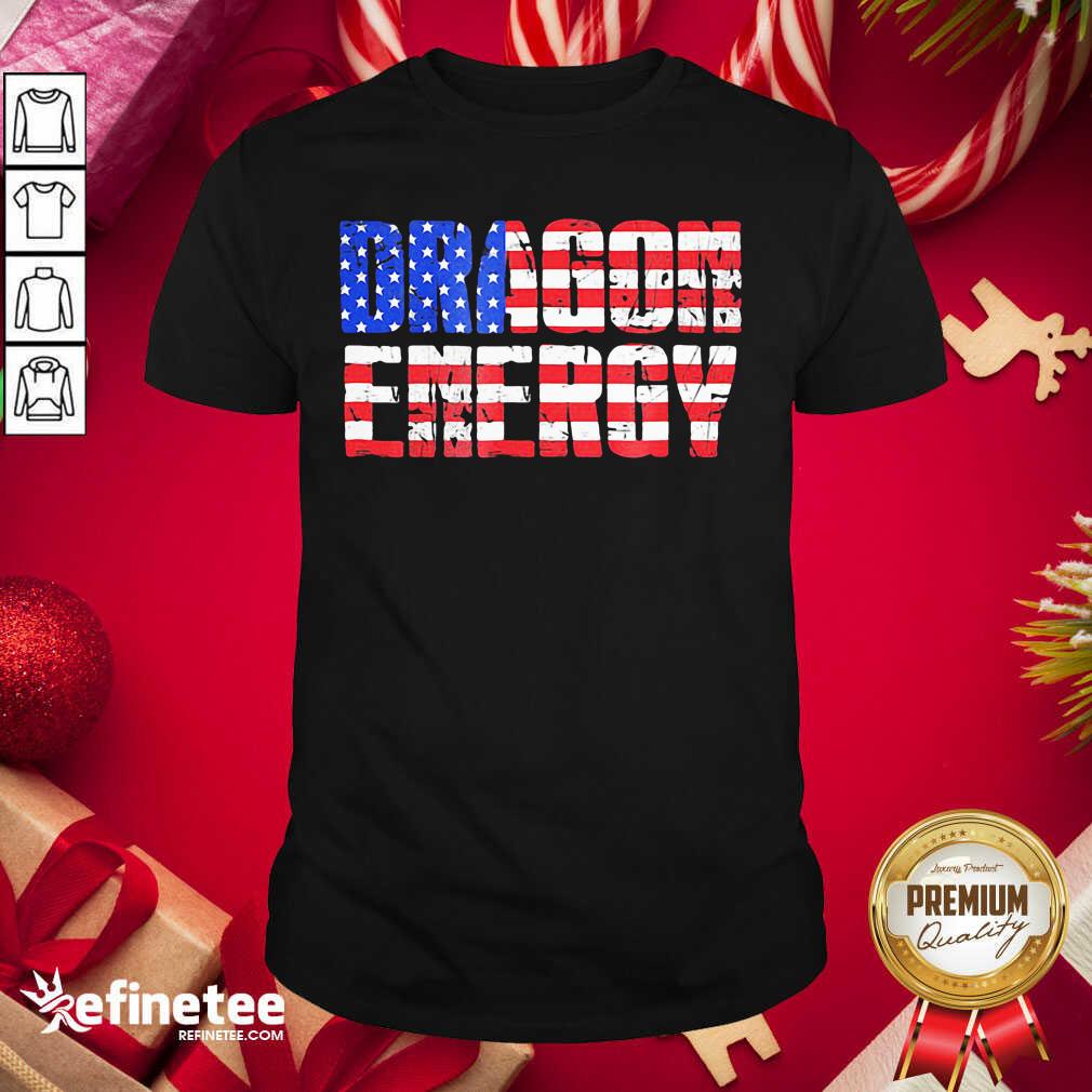 Happy Dragon Energy Love Trump Meme American Flag Shirt - Design By Refinetee.com