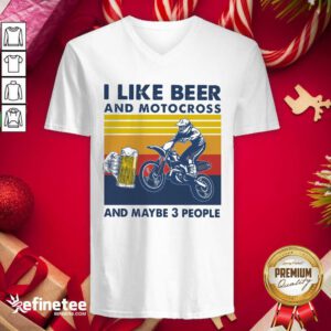 Happy I Like Beer And Motocross And Maybe 3 People Vintage Tank Top - Design By Refinetee.com