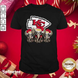 Happy Kansas City Chiefs Elephant Christmas Shirt - Design By Refinetee.com
