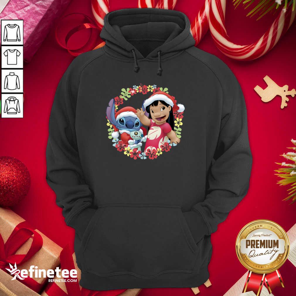 Happy Lilo And Stitch Wear Pajama Santa Claus Merry Christmas Hoodie - Design By Refinetee.com Lilo And Stitch Wear Pajama Santa Claus Merry Christmas Hoodie - Design By Refinetee.com