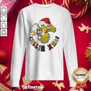 Happy Pot Of Cannabis Chillin Xmas Sweatshirt - Design By Refinetee.com