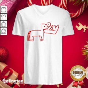Happy Rex Orange County Pony V-neck - Design By Refinetee.com
