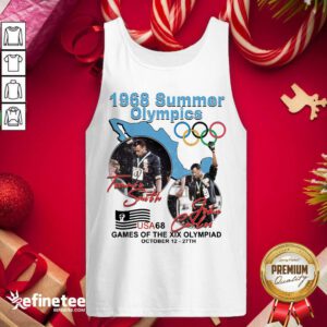 Happy Tommie Smith John Carlos 1968 Summer Olympics Games Of The Xix Olympiad Tank Top - Design By Refinetee.com