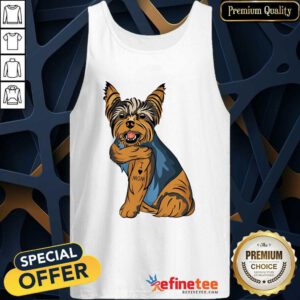 Happy Yorkshire Terrier Dog I Love Mom Tank Top - Design By Refinetee.com