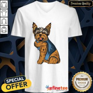 Happy Yorkshire Terrier Dog I Love Mom V-neck - Design By Refinetee.com