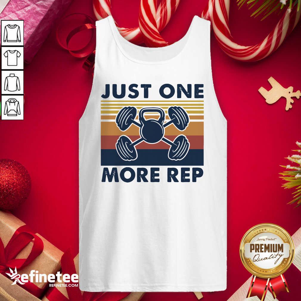 Hot Just One More Rep Vintage Retro Tank Top - Design By Refinetee.com Just One More Rep Vintage Retro Tank Top - Design By Refinetee.com