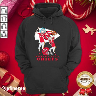 Hot Rick And Morty Kansas City Chiefs Hoodie - Design By Refinetee.com Rick And Morty Kansas City Chiefs Hoodie - Design By Refinetee.com