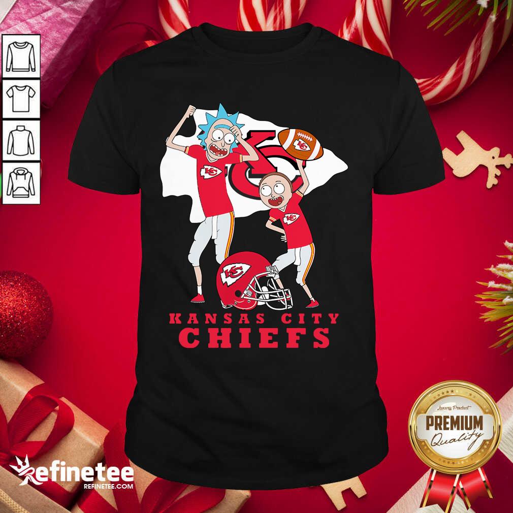 Hot Rick And Morty Kansas City Chiefs Shirt - Design By Refinetee.com