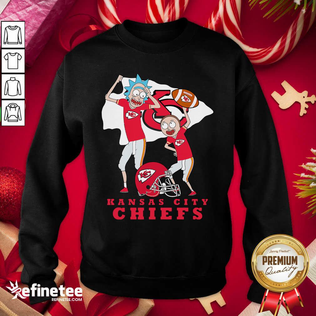 Hot Rick And Morty Kansas City Chiefs Sweatshirt - Design By Refinetee.com