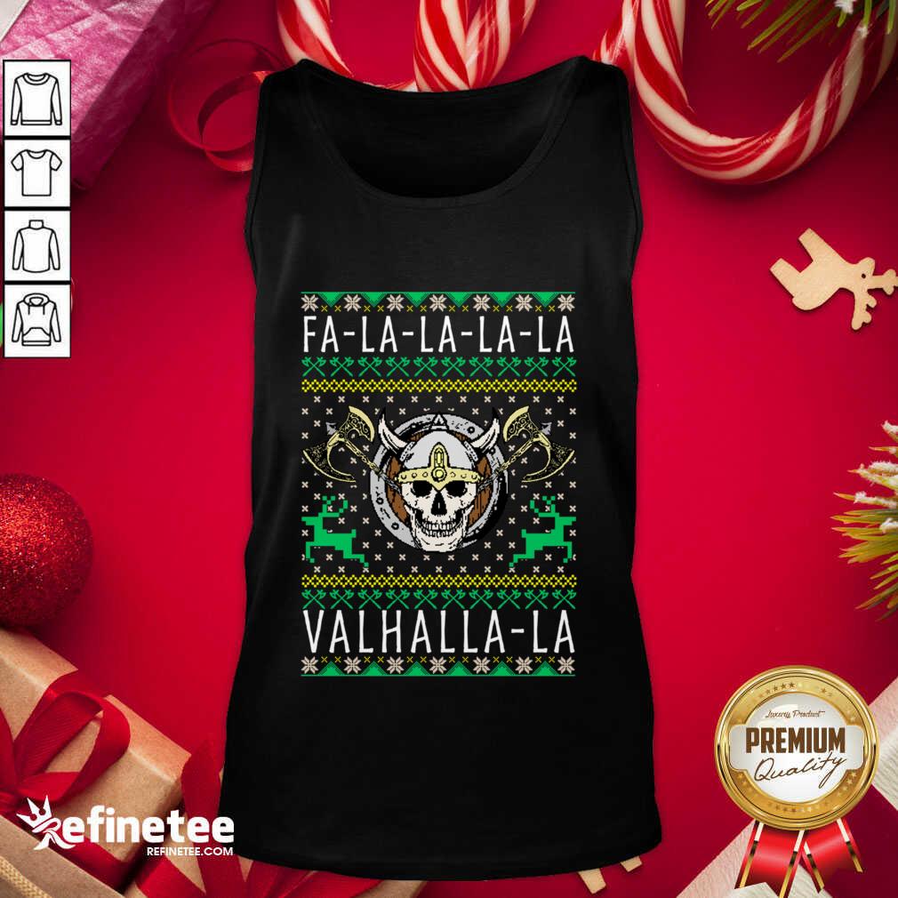 Hot Viking Fa La La La La Valhalla Crewneck Tank Top - Design By Refinetee.com Viking Fa La La La La Valhalla Crewneck Tank Top - Design By Refinetee.com