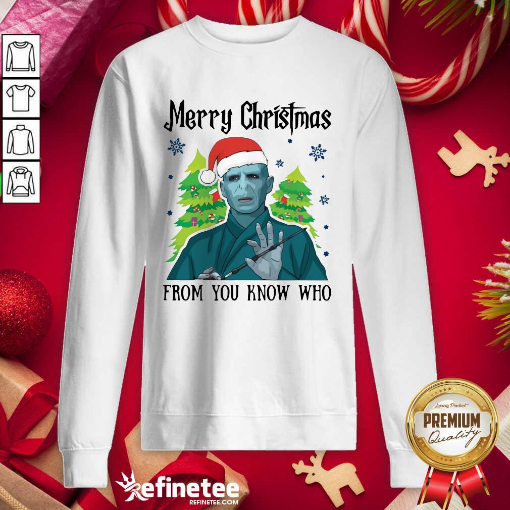 Hot Voldemort Santa Merry Christmas From You Know Who Christmas Sweatshirt - Design By Refinetee.com