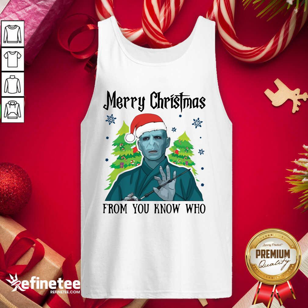 Hot Voldemort Santa Merry Christmas From You Know Who Christmas Tank Top - Design By Refinetee.com