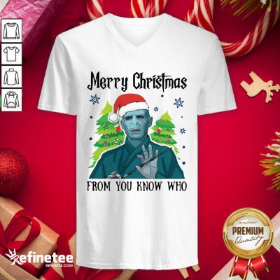 Hot Voldemort Santa Merry Christmas From You Know Who Christmas V-neck - Design By Refinetee.com Voldemort Santa Merry Christmas From You Know Who Christmas V-neck - Design By Refinetee.com
